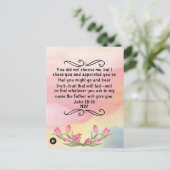 Bijbelvers Geheugen Kaart voor John 15:16 NIV Post (Staand voorkant)