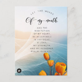 Bijbelvers Geheugenkaart voor Psalm 19:14 Briefkaart