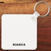 Bijbelvers gepersonaliseerde vierkante Sleutelhang Sleutelhanger (Achterkant)