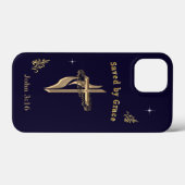 Bijbelvers gered door genade Case-Mate iPhone case (Achterkant (horizontaal))
