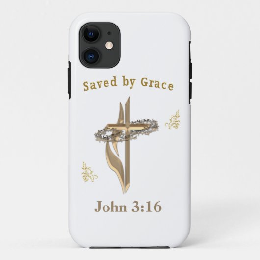 Bijbelvers gered door genade Case-Mate iPhone case (Achterkant)