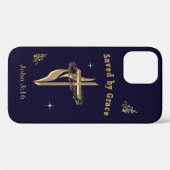 Bijbelvers gered door genade Case-Mate iPhone case (Achterkant (horizontaal))