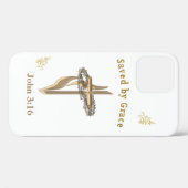 Bijbelvers gered door genade Case-Mate iPhone case (Achterkant (horizontaal))