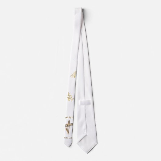 Bijbelvers gered door genade stropdas (Achterkant)