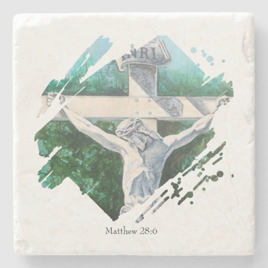 Bijbelvers Geurkaars Stenen Onderzetter (Voorkant)