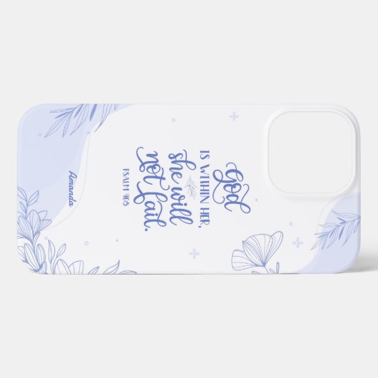 Bijbelvers God is in haar iPhone Hoesje (Achterkant horizontaal)