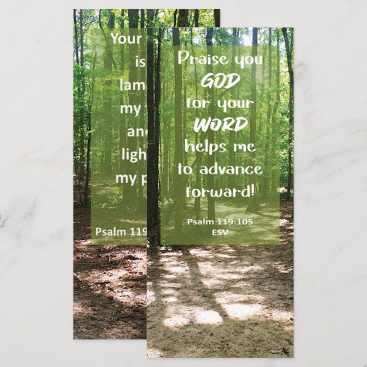 Bijbelvers GODS Woord leidt mij tot Bladwijzer (Voorkant / Achterkant)