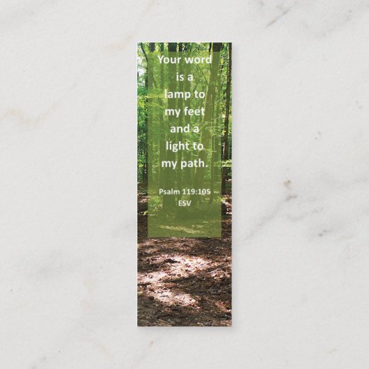 Bijbelvers GODS Woord leidt mij tot mini-Bladwijze Contactkaartje