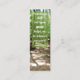 Bijbelvers GODS Woord leidt mij tot mini-Bladwijze Mini Visitekaartje