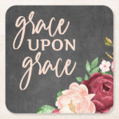 Bijbelvers Grace upon Grace Kartonnen Onderzetters (Voorkant)