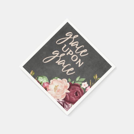 Bijbelvers Grace Upon Grace Square Servet (Hoek)