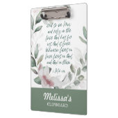 Bijbelvers groen klembord (Links)