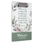 Bijbelvers groen klembord (Rechts)