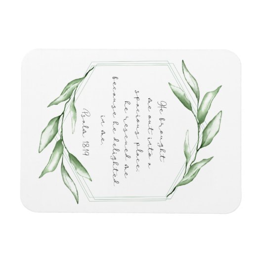 Bijbelvers groen magneet (Horizontaal)