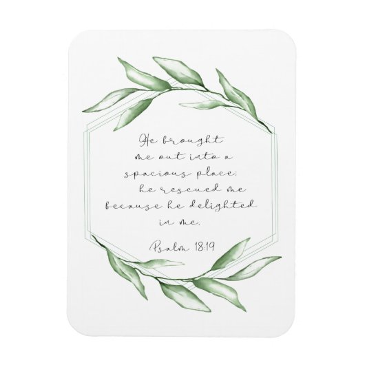 Bijbelvers groen magneet (Verticaal)