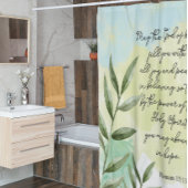 Bijbelvers groene bladeren Douchegordijn