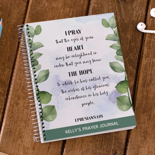 Bijbelvers Groene Gebedsdagboek Notitieboek