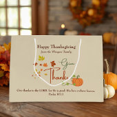 Bijbelvers Happy Thanksgiving | Aangepaste naam Groot Cadeauzakje