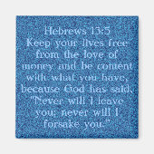 Bijbelvers Hebreeën 13:5 magneet (Voorkant)