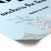 Bijbelvers Hebreeën Blauw Bloemen Poster (Hoek)