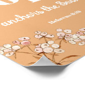 Bijbelvers Hebreeën Licht Terracota Bloemen Poster (Hoek)