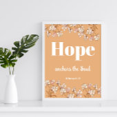 Bijbelvers Hebreeën Licht Terracota Bloemen Poster