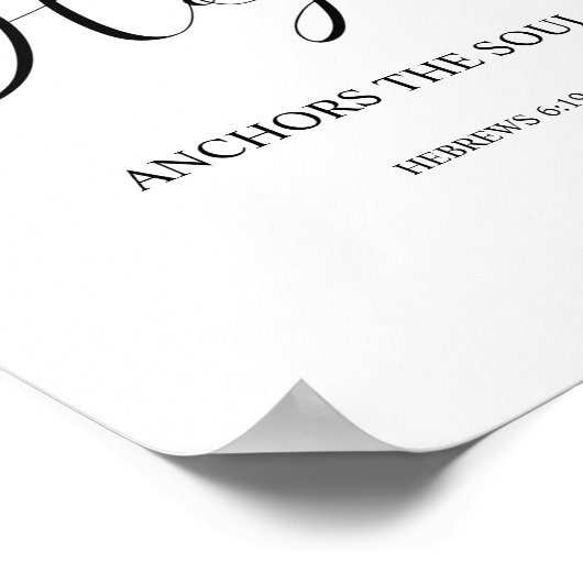 Bijbelvers Hebreeuws bladeren script Poster (Hoek)