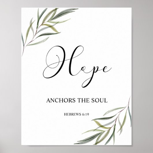 Bijbelvers Hebreeuws bladeren script Poster (Voorkant)