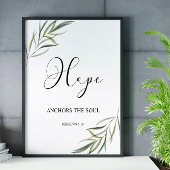 Bijbelvers Hebreeuws bladeren script Poster