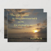 Bijbelvers Herinneringskaart Psalm 34:18 bij zonso Briefkaart (Voorkant / Achterkant)