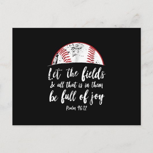 Bijbelvers honkbal Bijbeltekst  Schattig christeli Briefkaart (Voorkant)