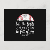 Bijbelvers honkbal Schattige christelijke psalm 9 Briefkaart (Voorkant)