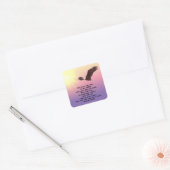 Bijbelvers hoop en kracht Adelaar Vierkante Sticker (Envelop)