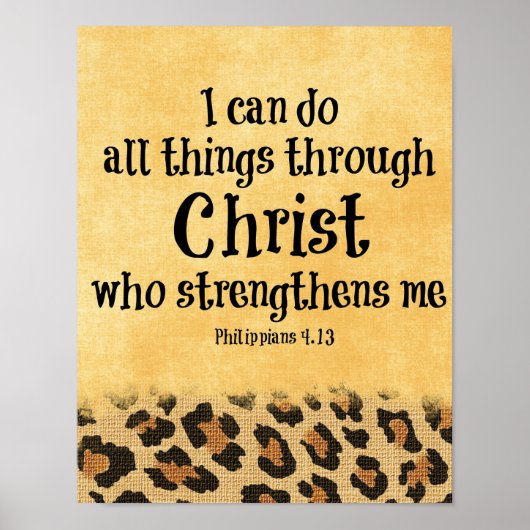 Bijbelvers: Ik kan alle dingen doen door Christus Poster (Voorkant)
