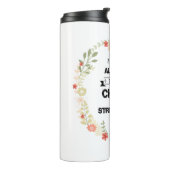 Bijbelvers: Ik kan alle dingen doen door Christus Thermosbeker (Gedraaid links)