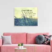 Bijbelvers Ik zal je rust geven Canvas Afdruk (Insitu (Woonkamer))