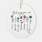 Bijbelvers Inspiratie Wildflower Christelijk Quote Keramisch Ornament (Links)