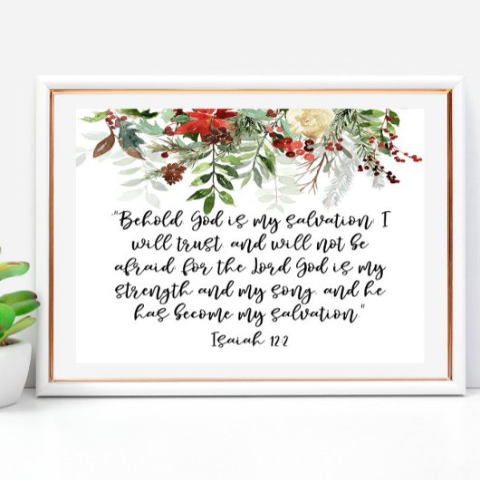Bijbelvers Isaiah-Poster voor kerstmis Poster