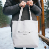 Bijbelvers Je bent nooit alleen Canvas tas