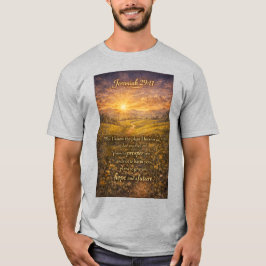 Bijbelvers Jeremia 29:11 Christelijk heren T-shirt