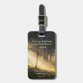 Bijbelvers Jesaja 30 Dit is de weg die daarin bewa Bagagelabel (Voorkant verticaal)