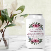 Bijbelvers Jesaja 40 Roze Bloemen Blikjeskoeler