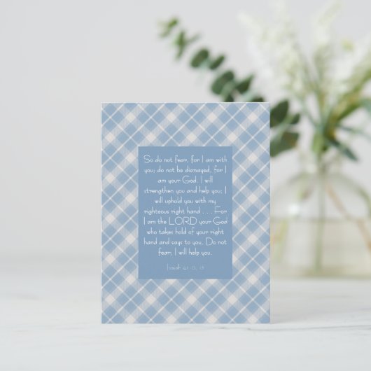 Bijbelvers Jesaja 41:10, 13 Briefkaart (Staand voorkant)