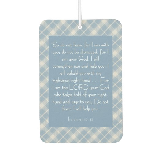  Bijbelvers Jesaja 41:10, 13 Luchtverfrisser (Voorkant)