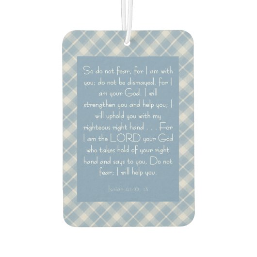  Bijbelvers Jesaja 41:10, 13 Luchtverfrisser (Achterkant)