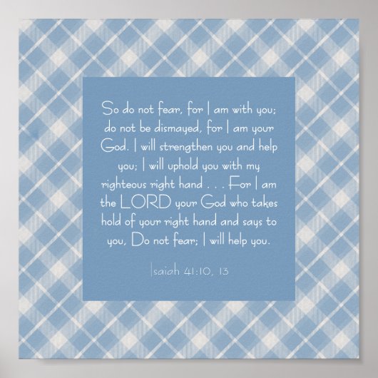  Bijbelvers Jesaja 41:10, 13 Poster (Voorkant)
