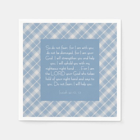  Bijbelvers Jesaja 41:10, 13 Servet (Voorkant)