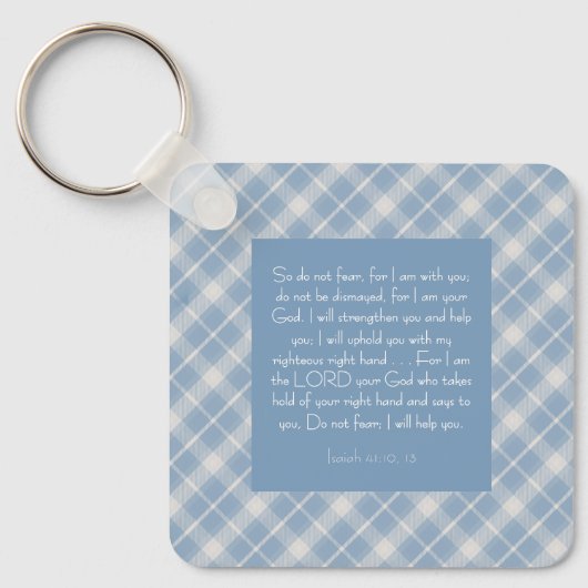  Bijbelvers Jesaja 41:10, 13 Sleutelhanger (Voorkant)