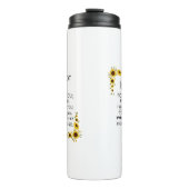 Bijbelvers Jesaja 41:10 Zonnebloem Thermosbeker (Voorkant)