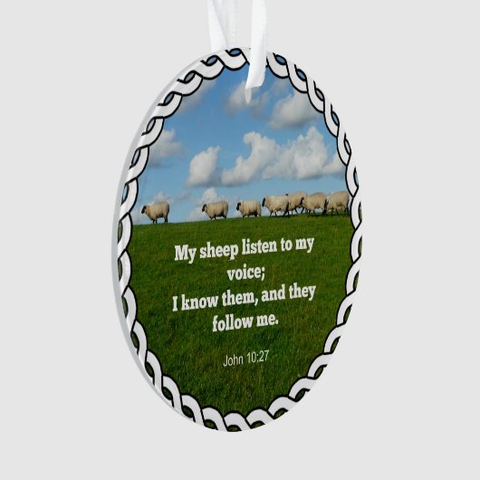 Bijbelvers, Johannes 10:27, Mijn schapen... Ornament (voorkant)